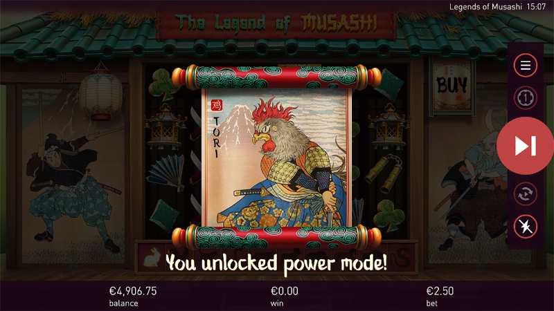 the legend of musashi power mode