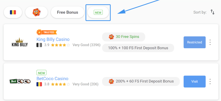 chipy new filter casinos list