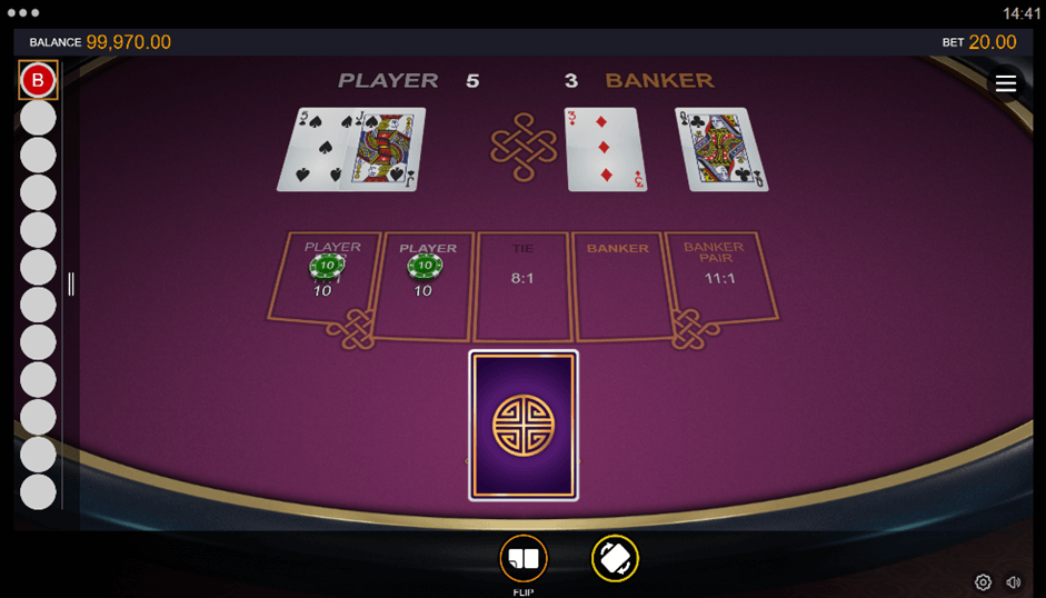  No Commission Baccarat Online Game Features