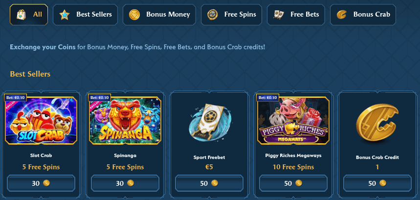 oceanspin casino shop