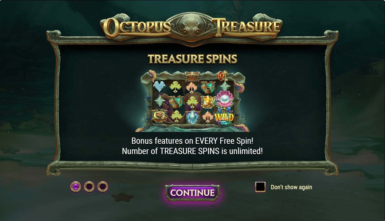 Octopus Treasure Online Slot Game Reels