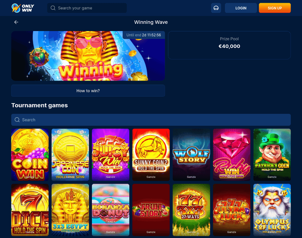 only win casino tournaments