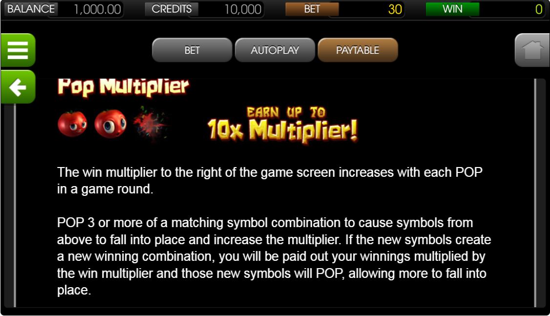 Paco and the Popping Peppers Slot Game Pop Multiplier