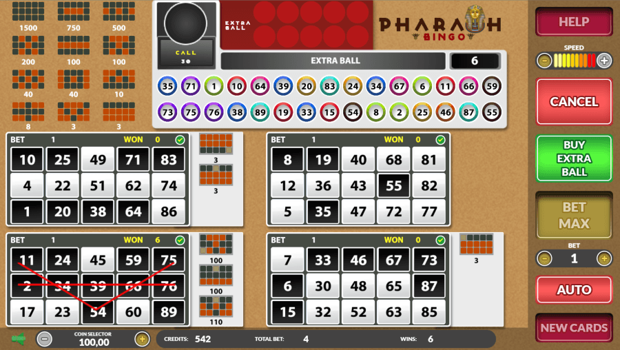 parlay pharaoh bingo
