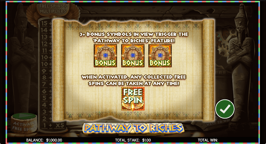 Pathway to Riches Online Slot Game Bonus