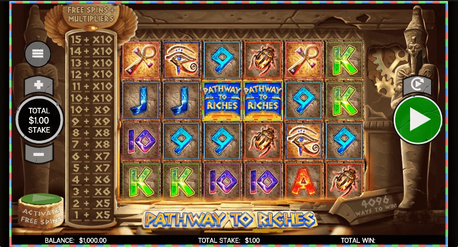 Pathway to Riches Online Slot Game Reels