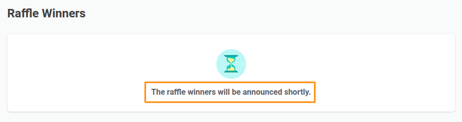 Pending Raffle Winners 