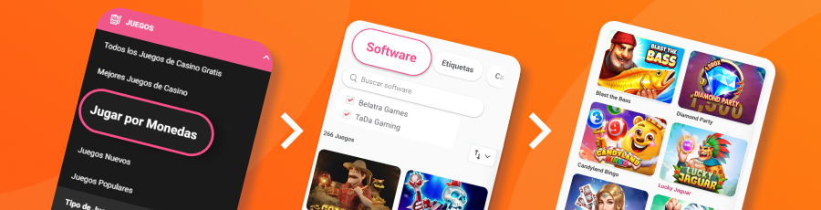 Instrucciones para acceder a Jugar con monedas y empezar a jugar con Chipy Coins