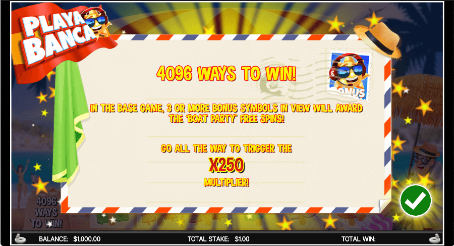 Playa Banca Online Slot Game Features