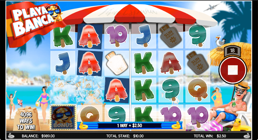 Playa Banca Online Slot Game Symbols