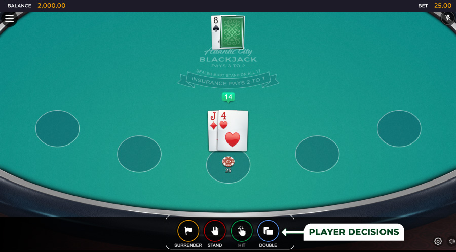 make your player decisions in blackjack