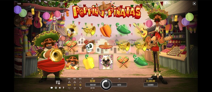 Popping Pinatas Slot Reels