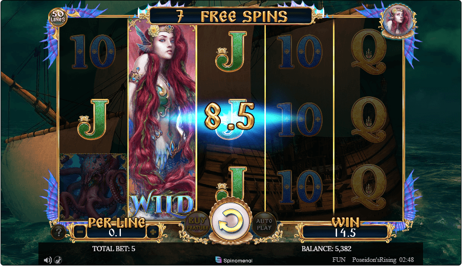 Poseidonâ€™s Rising Online Slot Game Features