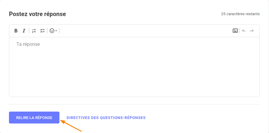Réponse à l'évaluation
