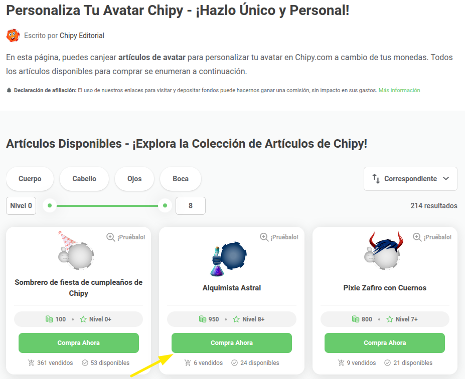 Qué es la Tienda Lista de Avatares de la Tienda