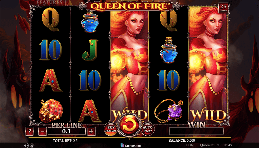 Queen Of Fire Online Slot Game Win