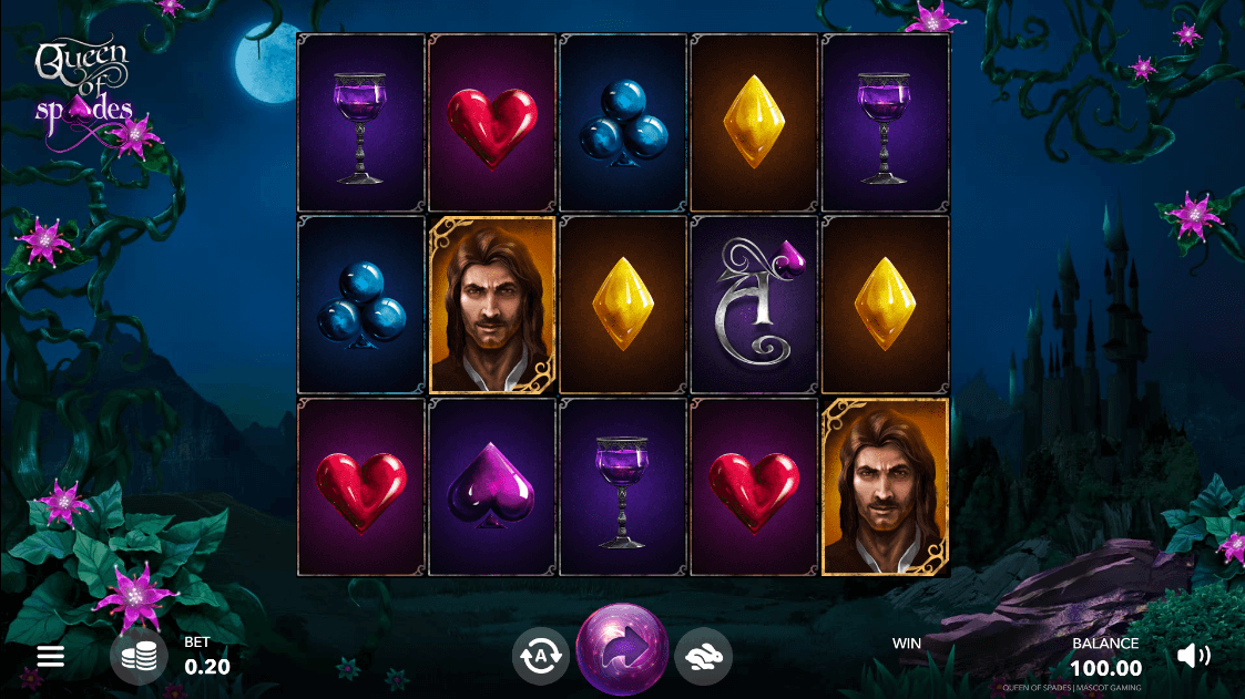 Queen of Spades Online Slot Game Reels