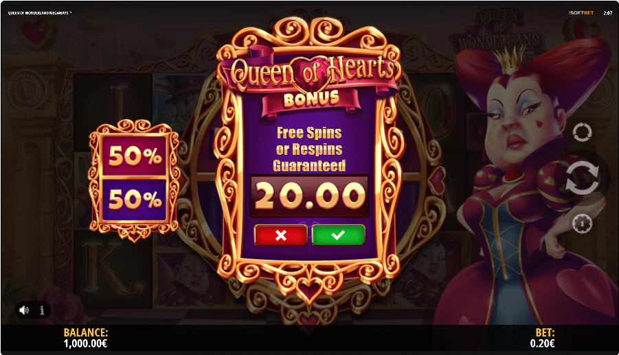 Queen of Wonderland Megaways buy feature