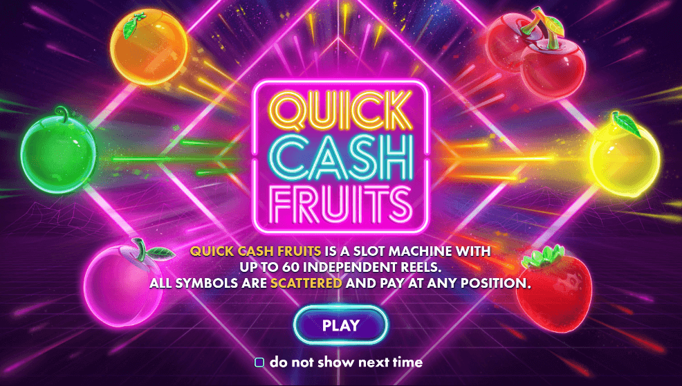 Quick Cash Fruits Online Slot Game Reels