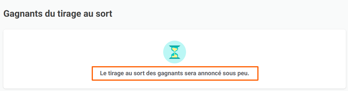 Gagnants de la tombola en attente