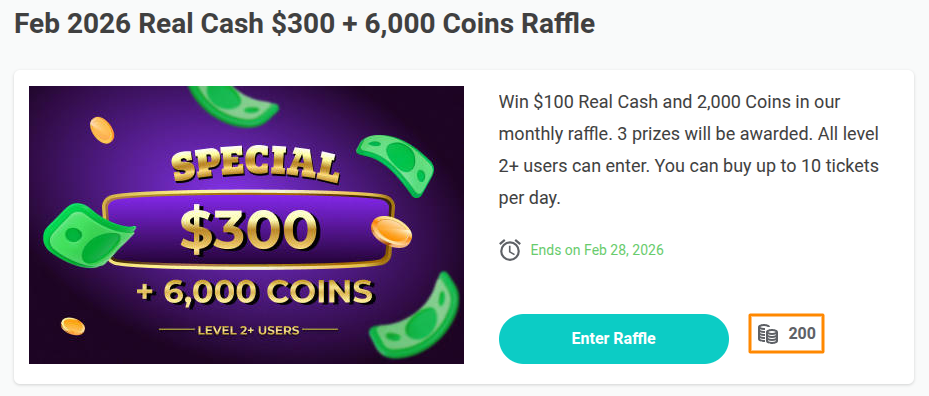 Paid Entry Raffles