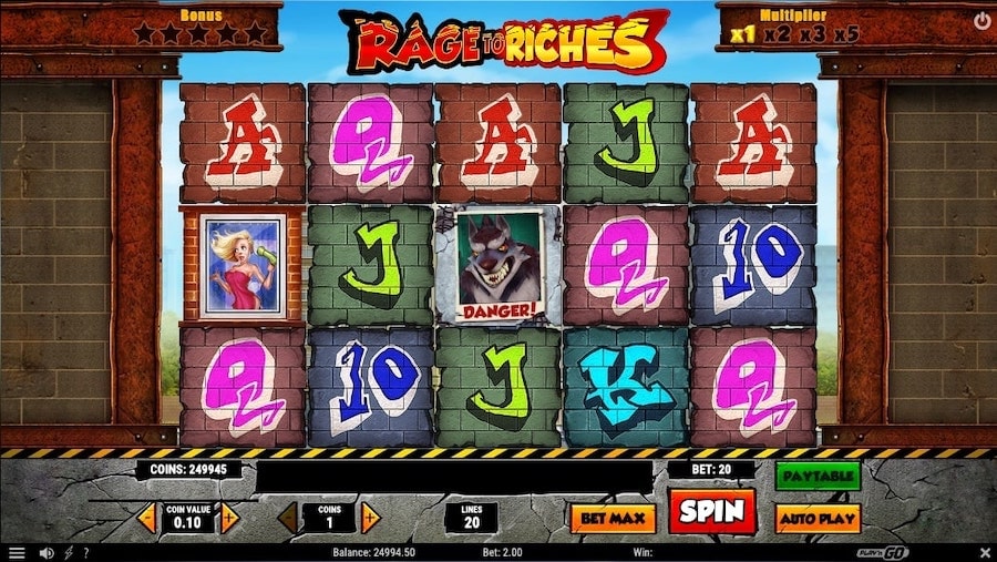 Rage to Riches Slot Reels
