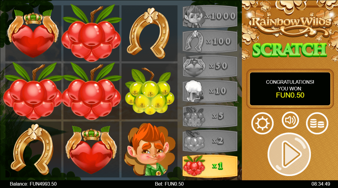 rainbow wilds scratch win