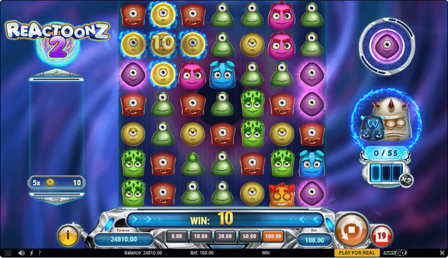  Reactoonz 2 Online Slot Game Symbols