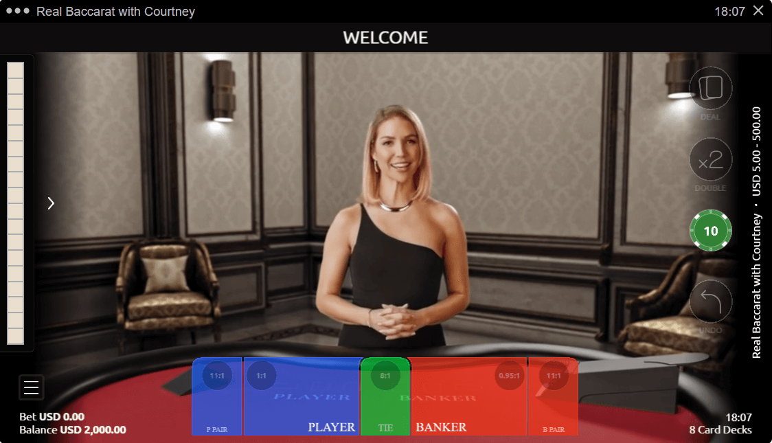 Real Baccarat with Courtney Win