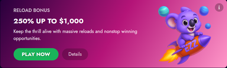 Reload Bonus EZZ casino