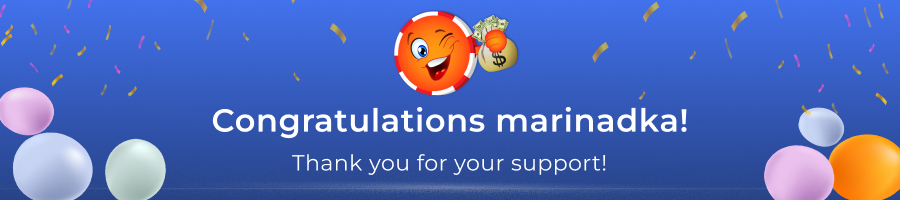 jackpot winner congratulations banner