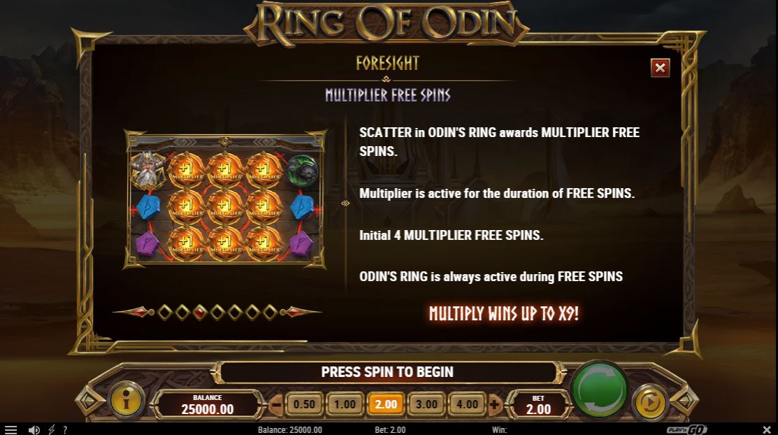 Ring of Odin Slot Game Multiplier Free Spins