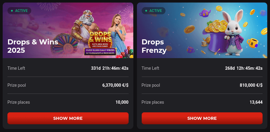 rollero casino tournaments