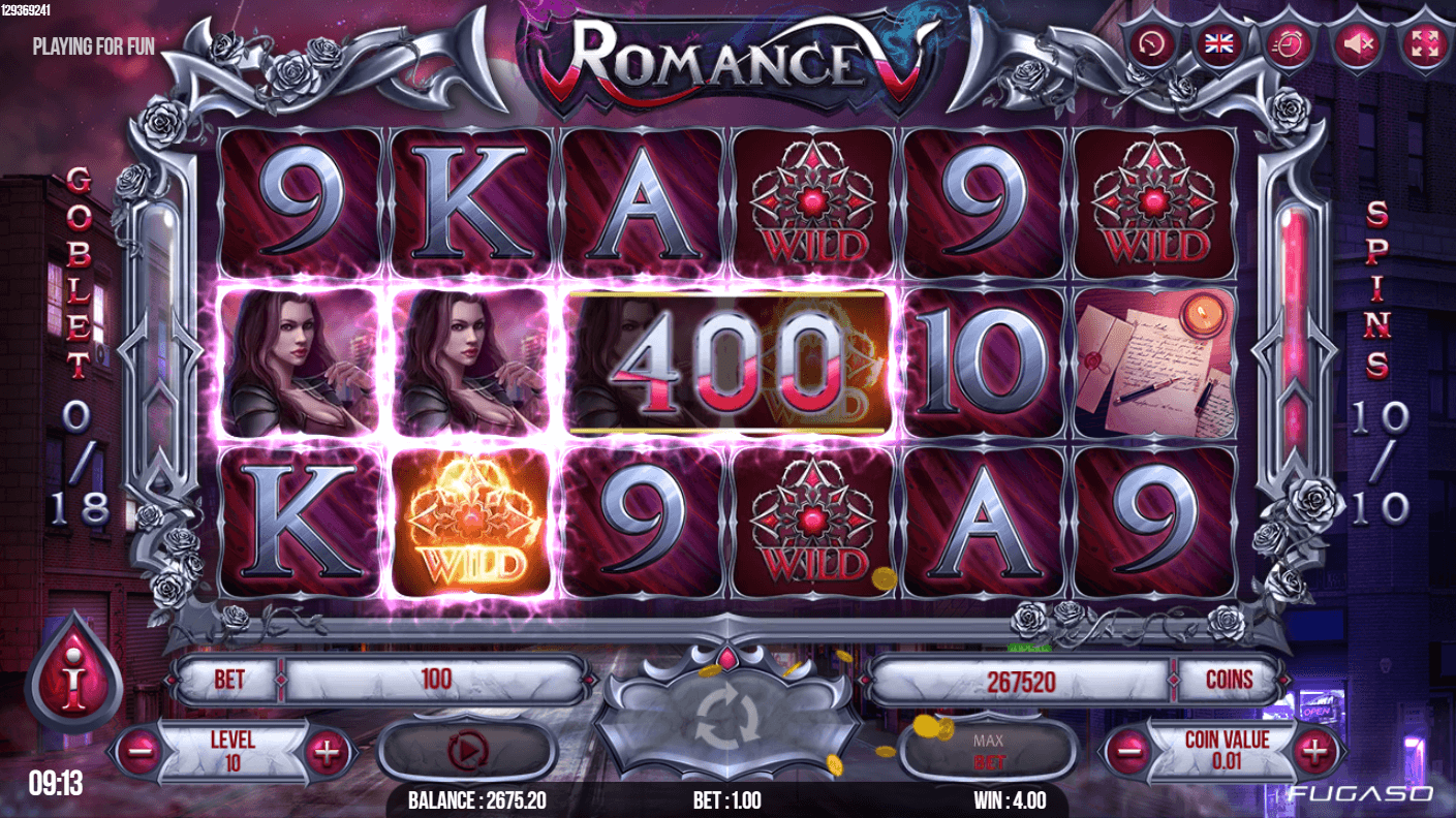 Romance V Online Slot Game Features