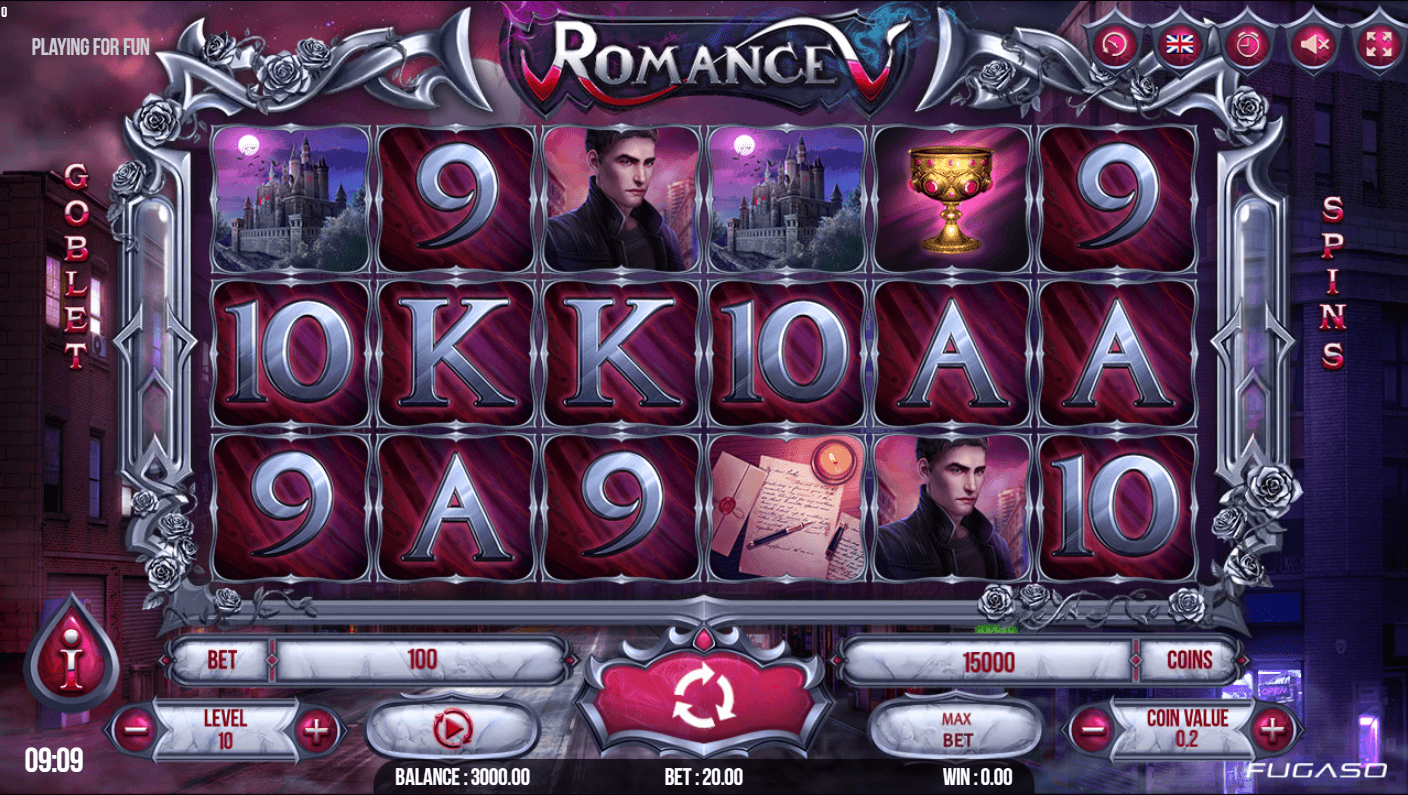 Romance V Online Slot Game Reels
