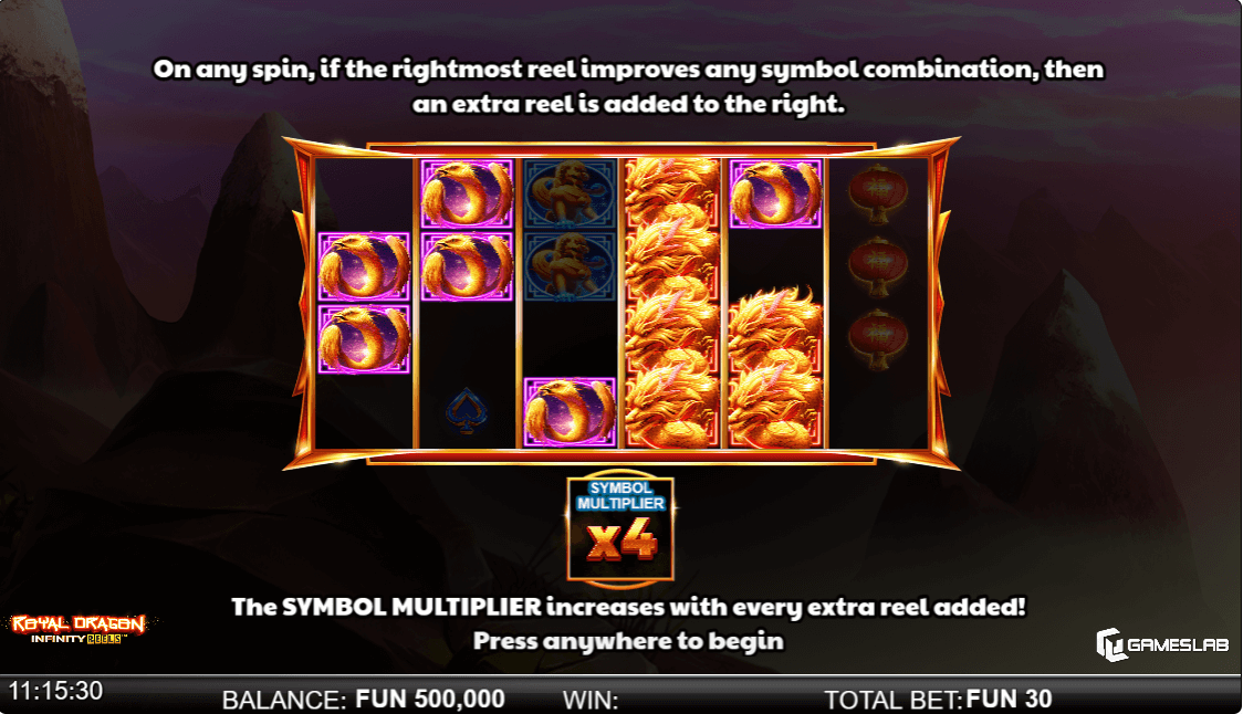 Royal Dragon Infinity Reels Online Game Reels