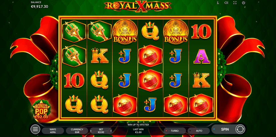 royal xmass slot layout