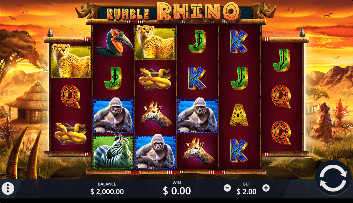 Rumble Rhino Online Slot Game Features