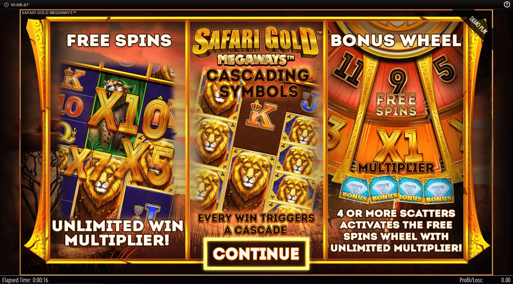 Safari Gold Megaways features