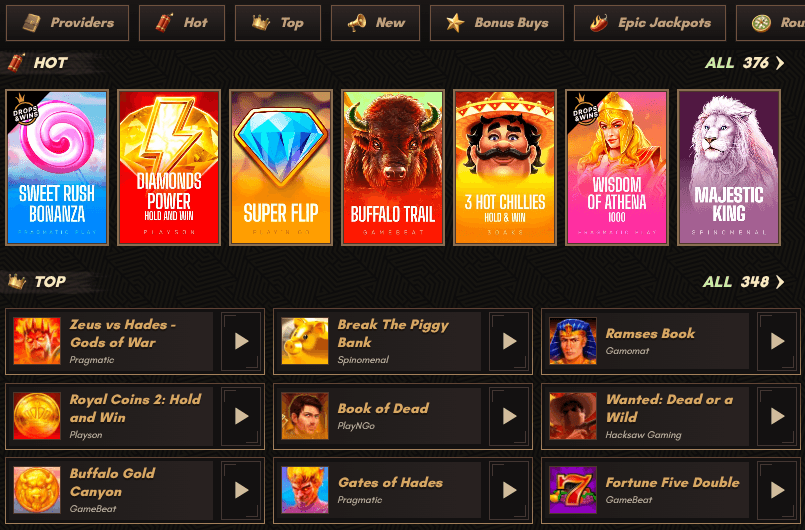 Sankra Casino Lobby Screenshot