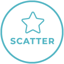 Icono de scatter pay