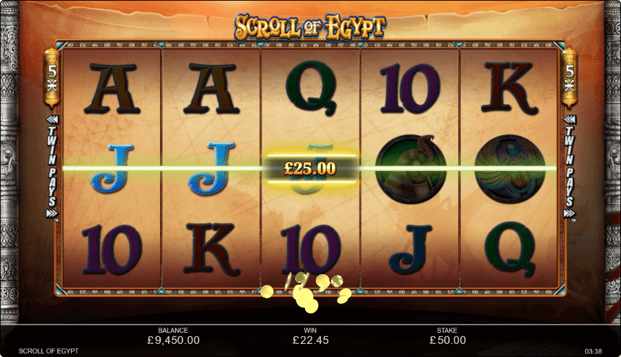 Scroll of Egypt Online Slot Game Win