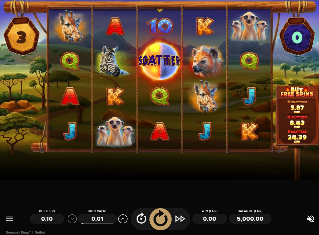 Serengeti Kings Slot Reels