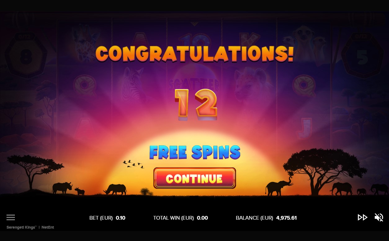 Serengeti Kings Slot Win