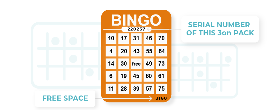 Serial numbers on bingo card