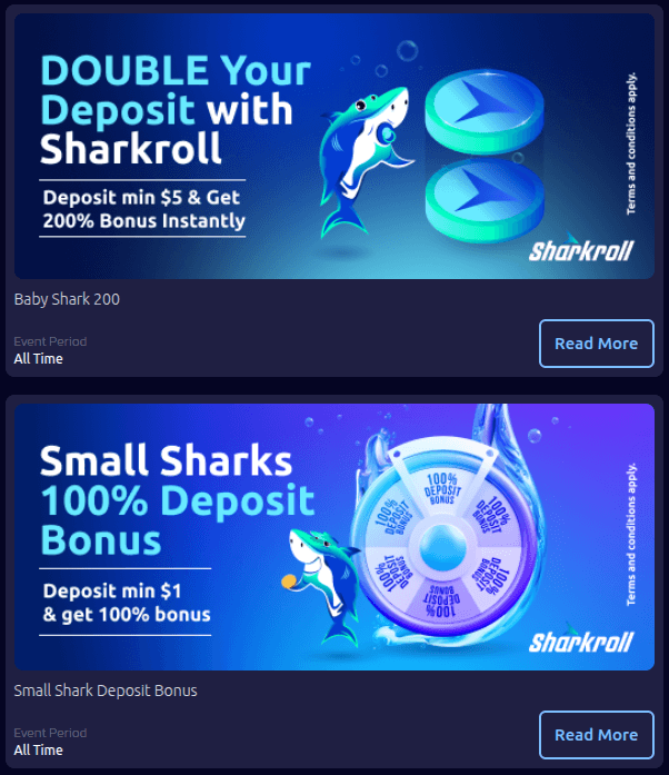 sharkroll casino additional promotions