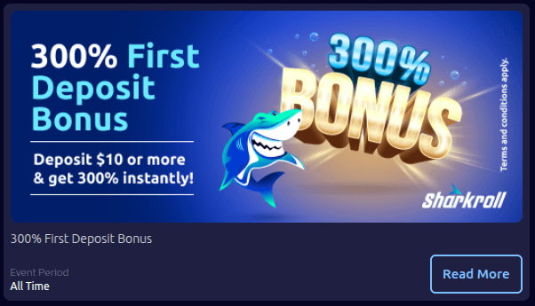sharkroll casino welcome bonus