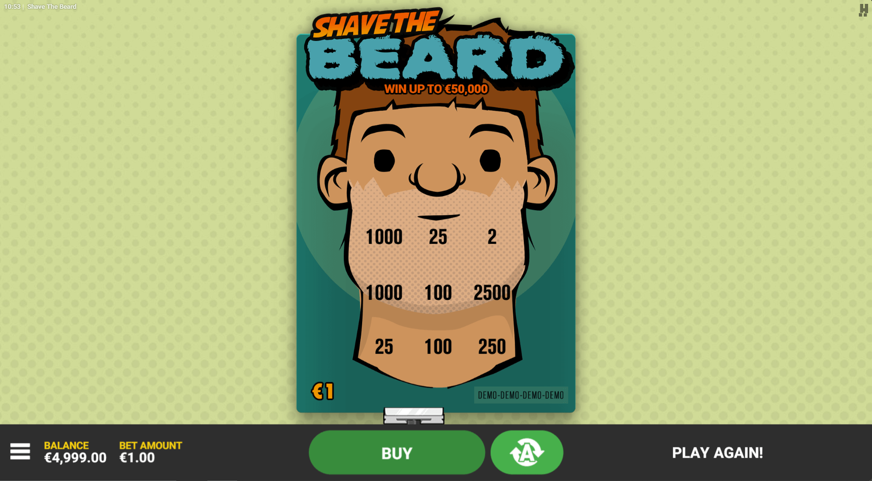 Shave the beard slot game win