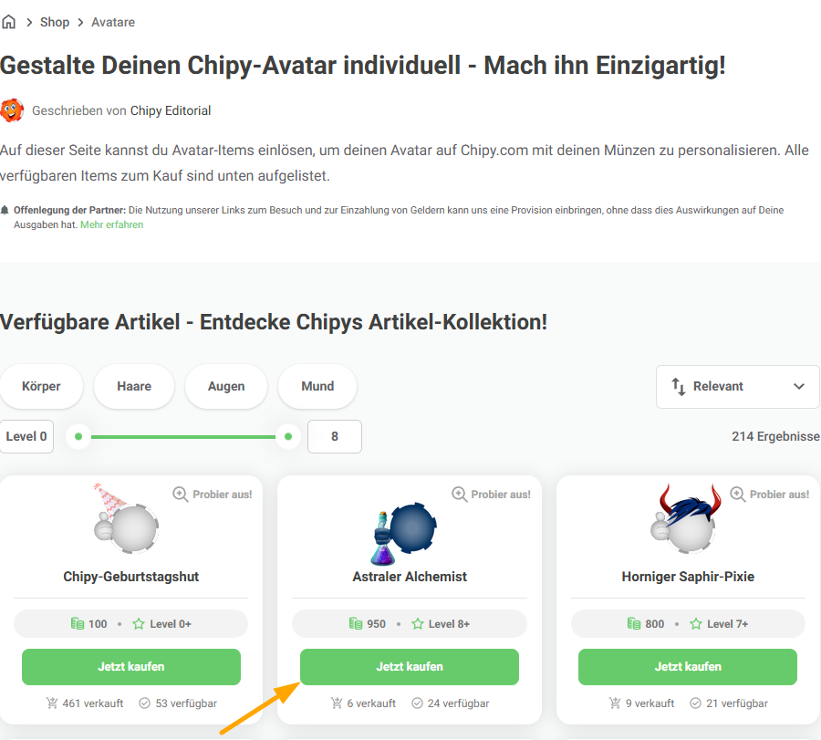 shop avatar jetzt kaufen