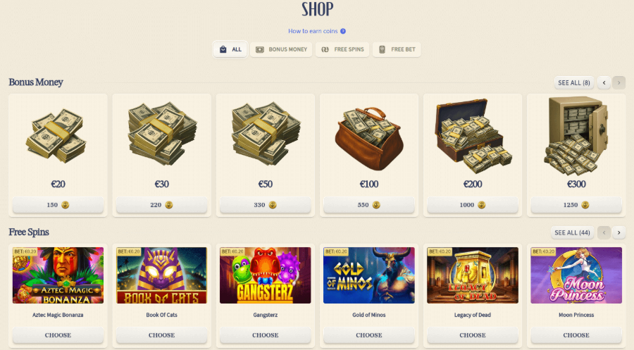 Shop VIPLuck Casino
